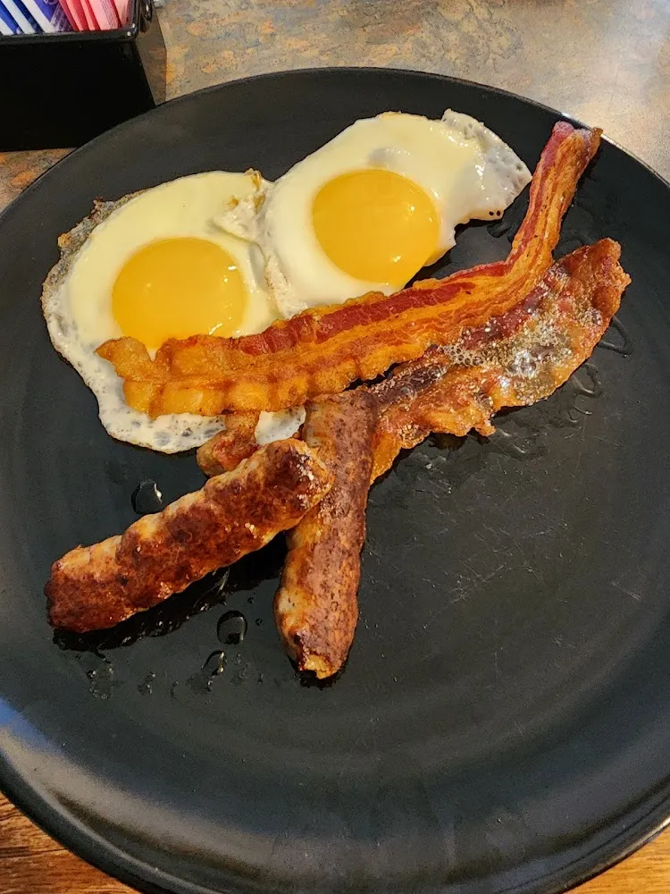 2-Egg & Toast w Ham Sausage Bacon